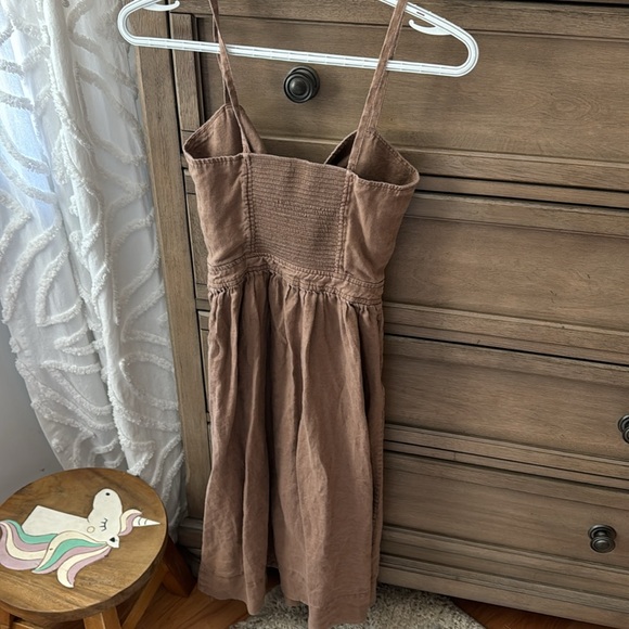 Aritzia Wilfred Linen Tie front Dress 00 - Picture 3 of 3